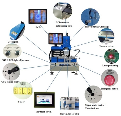 220V 50HZ Laser BGA Reballing Machine Soldering Desoldering With Optical Alignment
