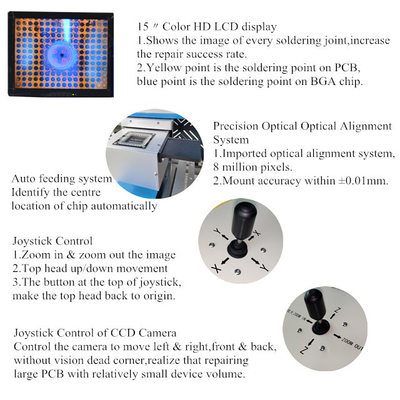 Movable Optical Alignment EMMC Chip Repair Machine 0.5mm-8mm BGA