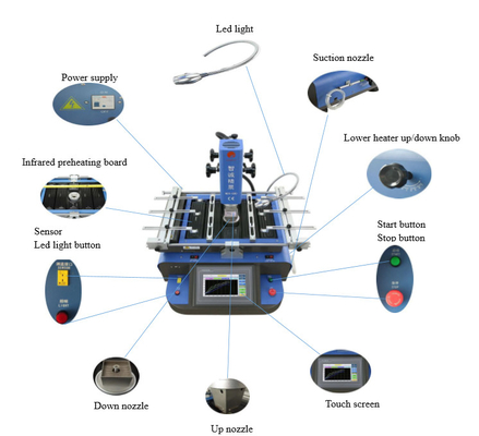 Single Phase WDS 580 Laptop BGA Machine 4800W For Motherboards